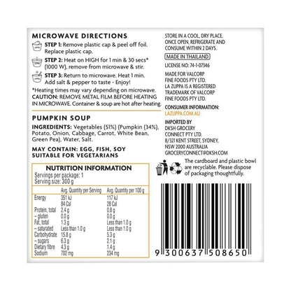 La Zuppa Microwaveable Soup Bowl Pumpkin Soup - 300g