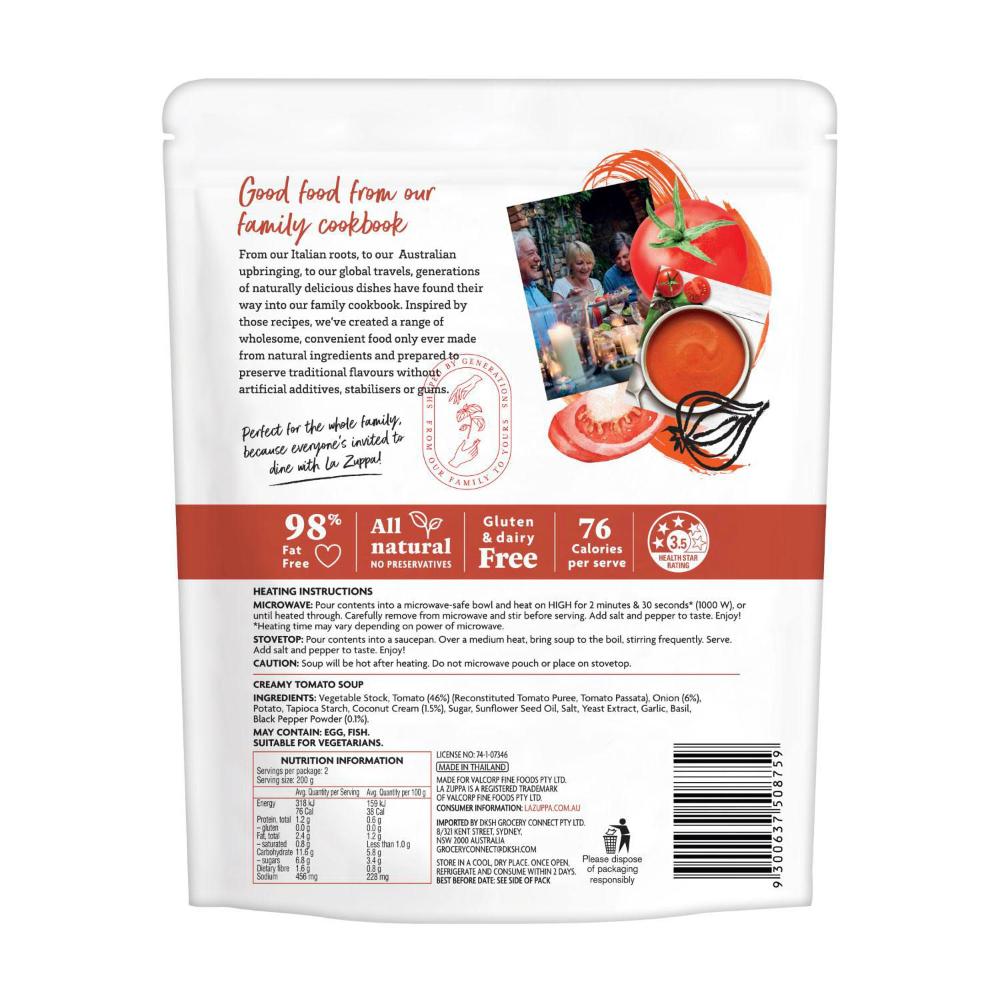 La Zuppa Soup Pouch Creamy Tomato - 400g