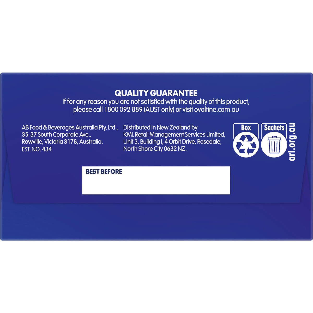 Ovaltine Sleep Calming Chocolate Drink Sachets 10 pack