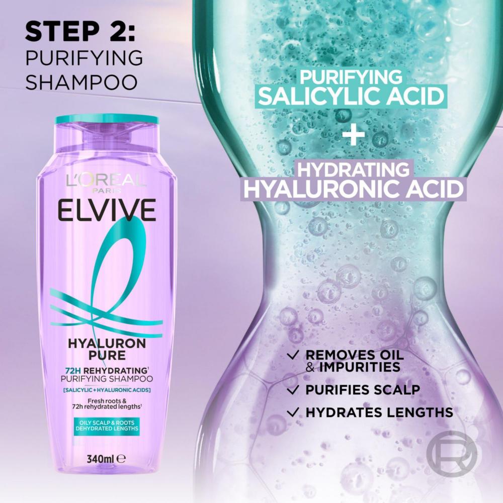 L'Oreal Elvive Hyaluron Pure Shampoo - 340 ML