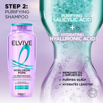 L'Oreal Elvive Hyaluron Pure Shampoo - 340 ML