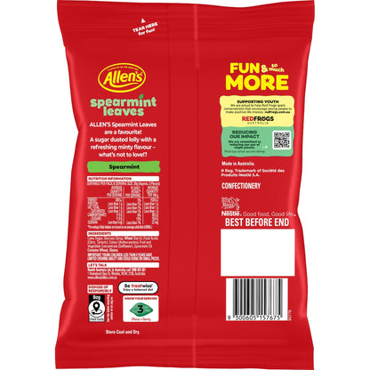 Allens Spearmint Leaves Lollies 160g
