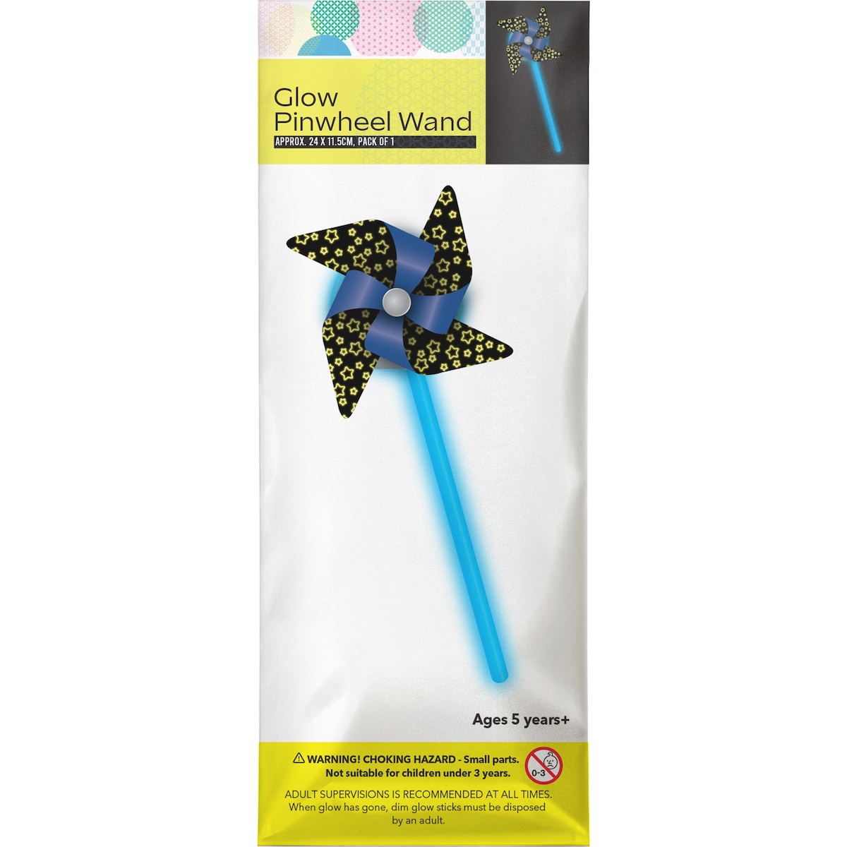 New Years Eve Glow Pinwheel Wand Each