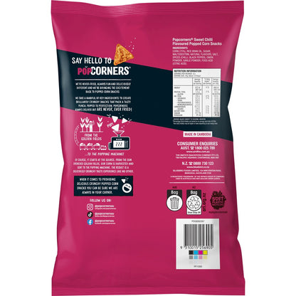 Popcorners Popcorn Chips Share Pack Sweet Chilli 130g