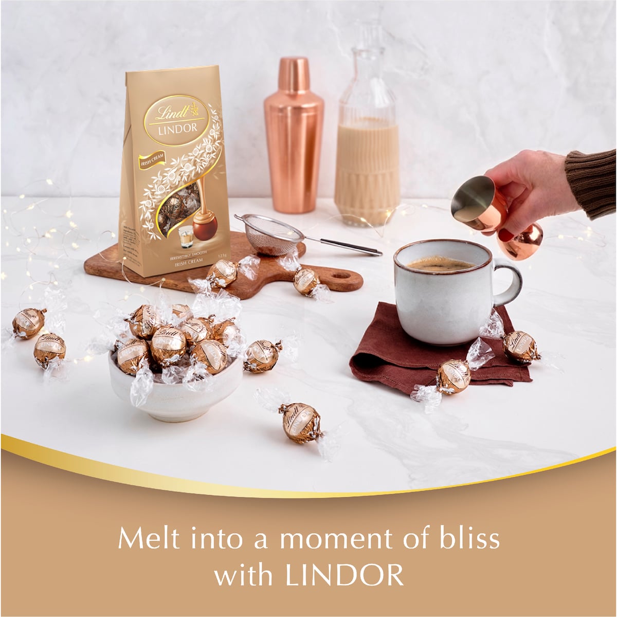 Lindt Lindor Irish Cream Chocolate Bag 123g