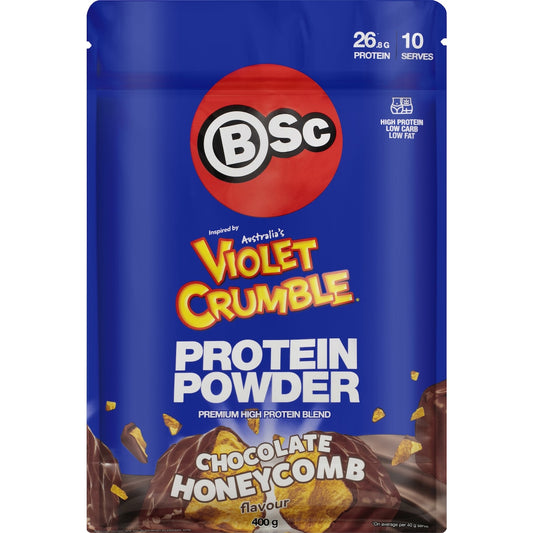 Bsc Violet Crumble Protein Powder Chocolate Honeycomb 400g