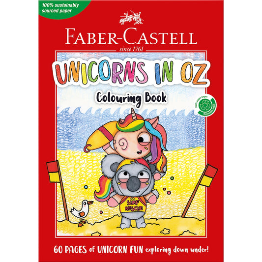 Faber-castell Colouring Book Unicorns In Oz 60 Pages Each