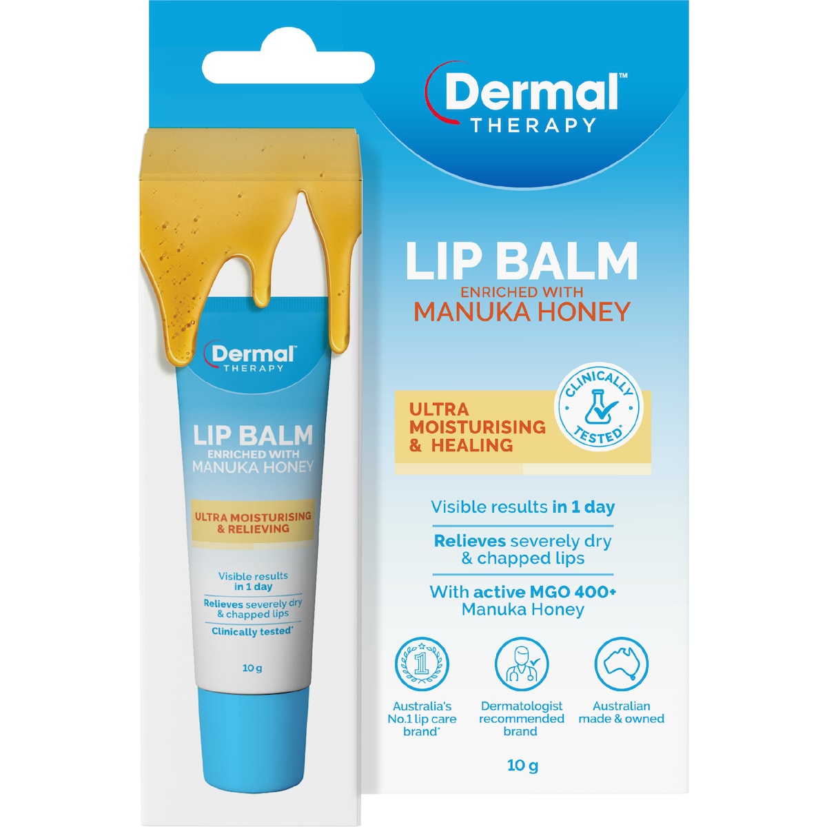 Dermal Therapy Lip Balm With Manuka Honey Tube 10g