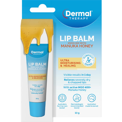 Dermal Therapy Lip Balm With Manuka Honey Tube 10g