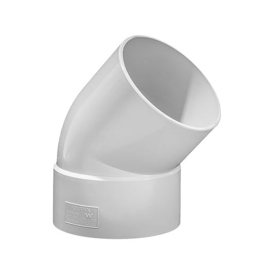 Holman PVC DWV Plain Bend - 100mm - 43º