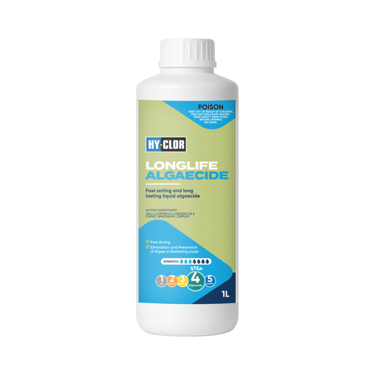 Hy Clor Pool Algaecide - 1L - Cupric Ammonium - Long Lasting Protection