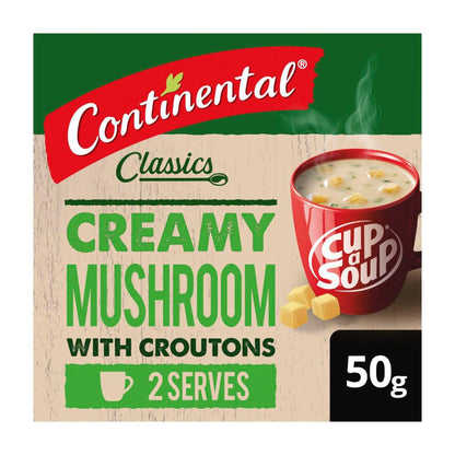 Continental Cup A Soup Creamy Mushroom With Croutons 2 Pack - 50g