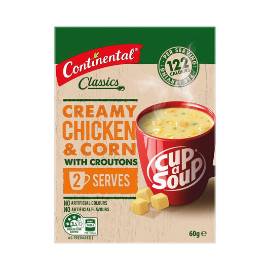 Continental Cup A Soup Creamy Chicken & Corn With Croutons Serves 2 - 60g