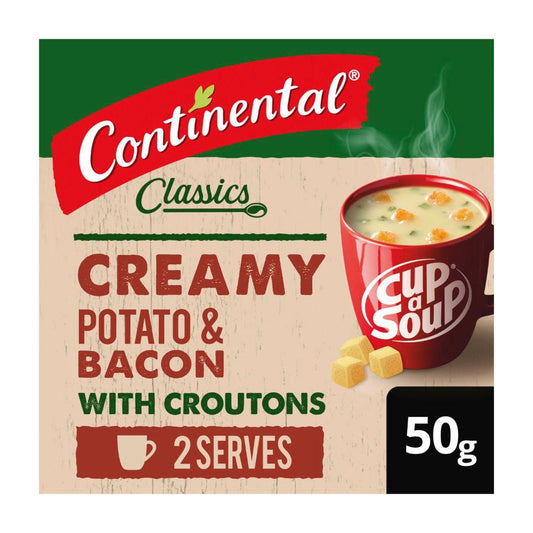 Continental Cup A Soup Creamy Potato & Bacon With Croutons Serves 2 - 50g