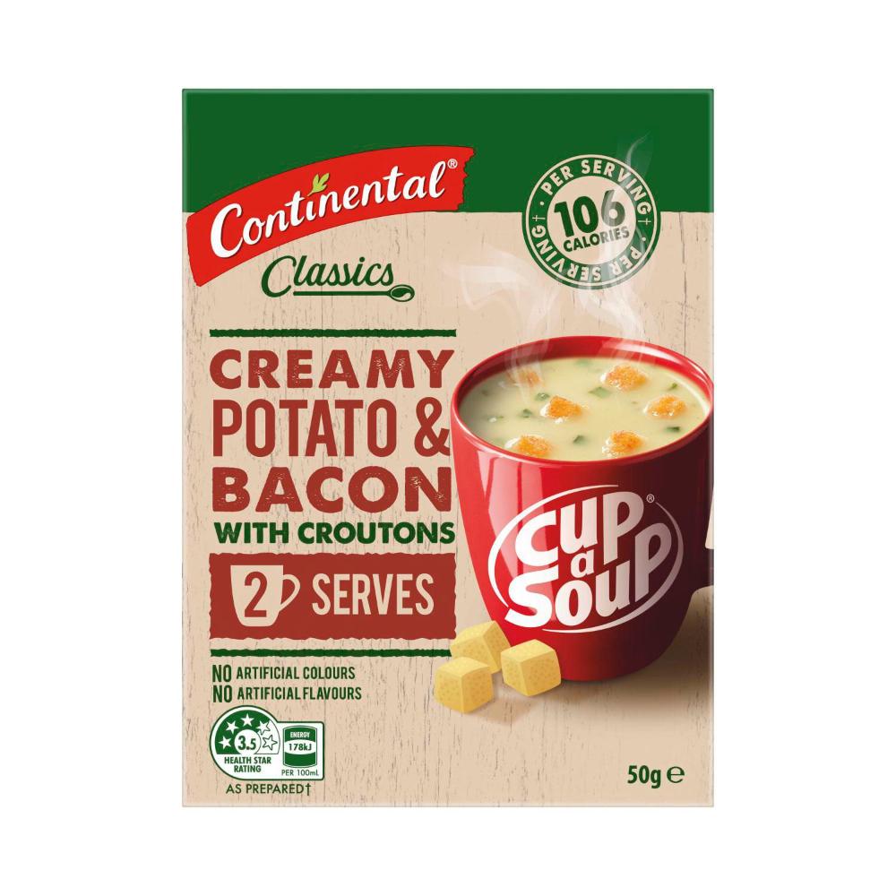 Continental Cup A Soup Creamy Potato & Bacon With Croutons Serves 2 - 50g