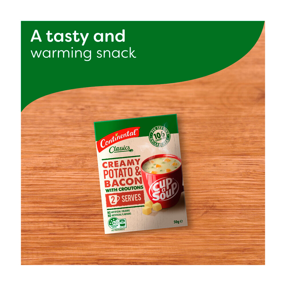 Continental Cup A Soup Creamy Potato & Bacon With Croutons Serves 2 - 50g