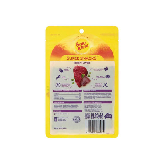 Bow Wow Super Snacks Sticks Dog Treat With Beef & Liver - 10 Pack