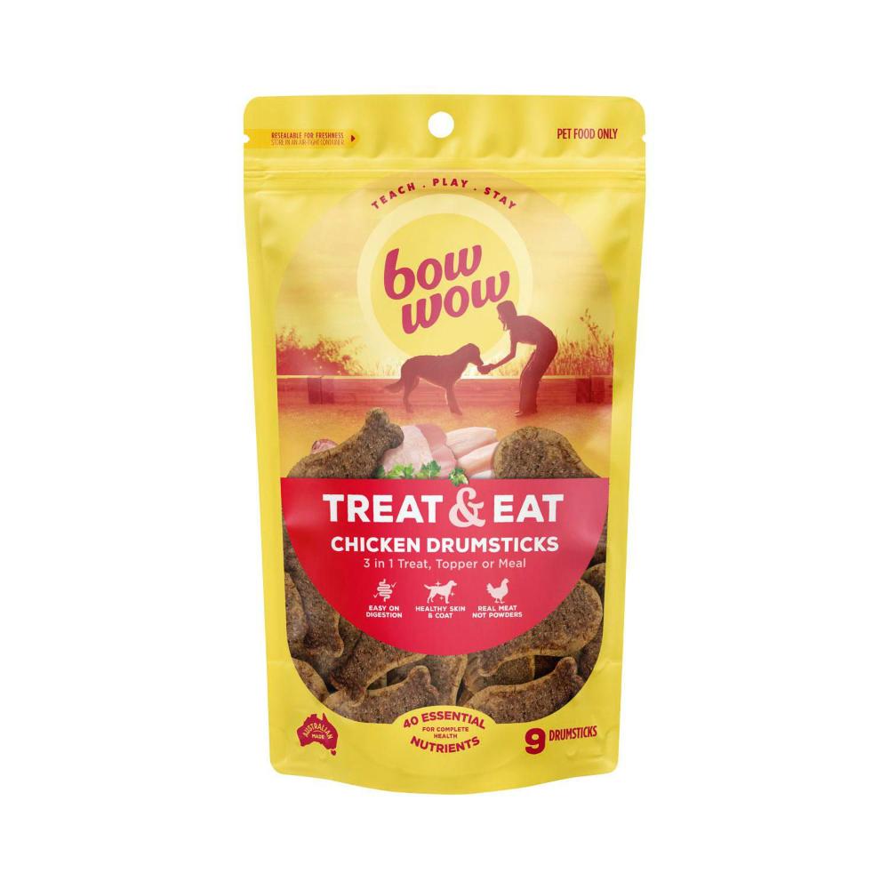 Bow Wow Treat & Eat Chicken Drumsticks Dog Treats - 9 Pack