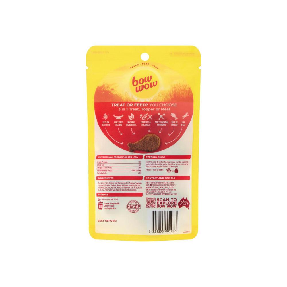 Bow Wow Treat & Eat Chicken Drumsticks Dog Treats - 9 Pack