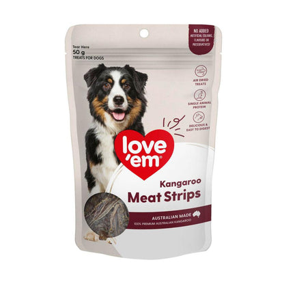 Love'em Kangaroo Meat Strips Dog Treat - 50g