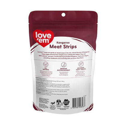 Love'em Kangaroo Meat Strips Dog Treat - 50g