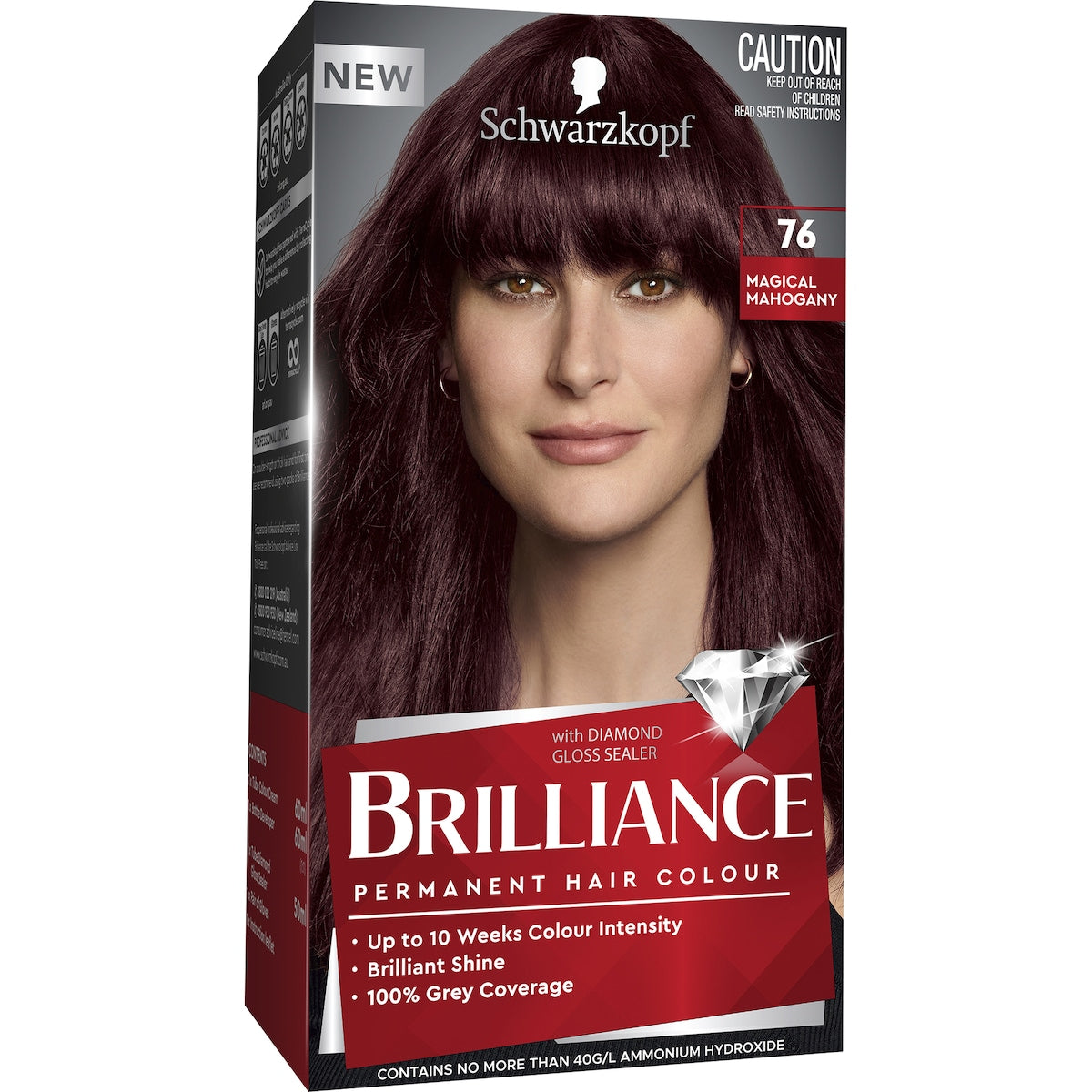 Schwarzkopf Brilliance Red Hair Dye 76 Magical Mahogany Hair Colour each