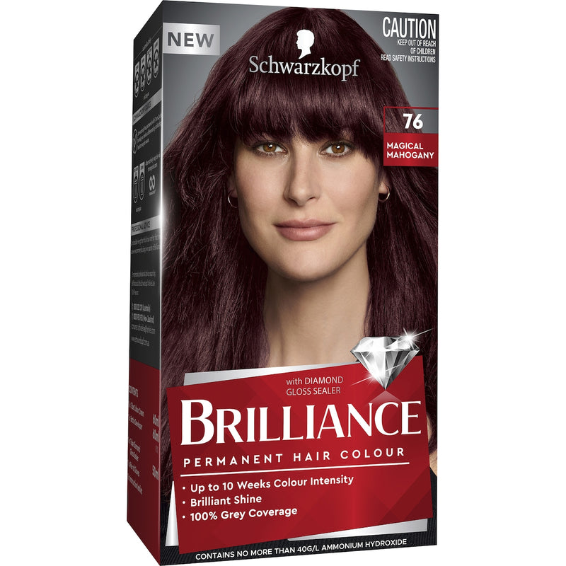 Schwarzkopf Brilliance Red Hair Dye 76 Magical Mahogany Hair Colour each