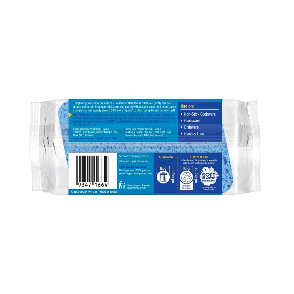 Chux Non-scratch Scourer + Super Absorbent Sponge - 2 pack