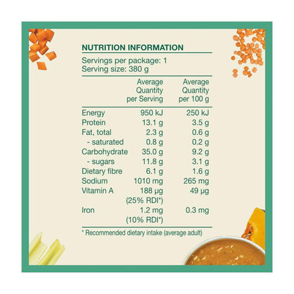Heinz Eat Well Pumpkin & Lentil Soup Pouch - 380g