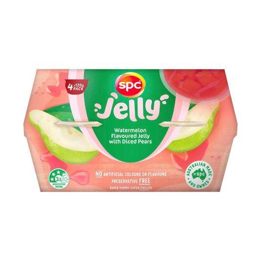 SPC Watermelon Flavoured Jelly With Diced Pears 4x120g - 4 Pack