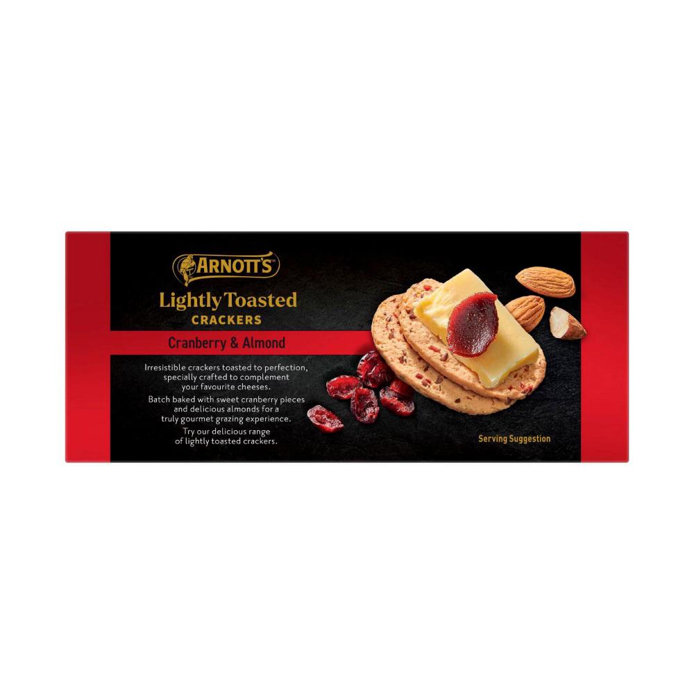 Arnott's Gold Label Toasted Crackers Cranberry Almond Linseed - 100g