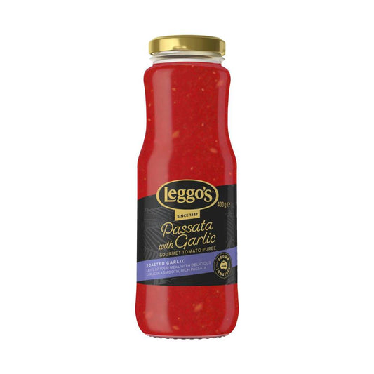 Leggos Gourmet Rich Tomato Passata Roasted Garlic - 400g