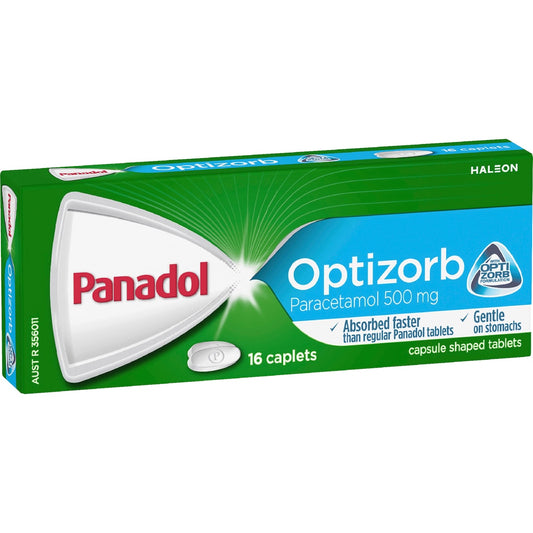 Panadol With Optizorb Paracetamol For Fast Pain Relief 500mg 16 Pack
