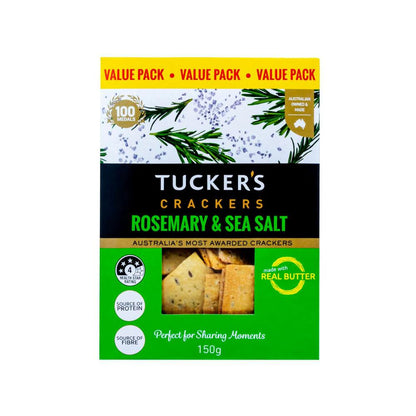 Tuckers Multi Fibre Snacks Rosemary & Sea Salt - 150g