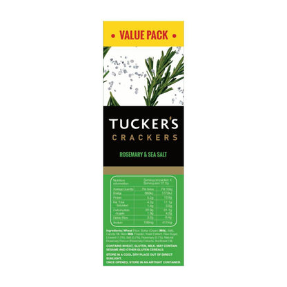 Tuckers Multi Fibre Snacks Rosemary & Sea Salt - 150g