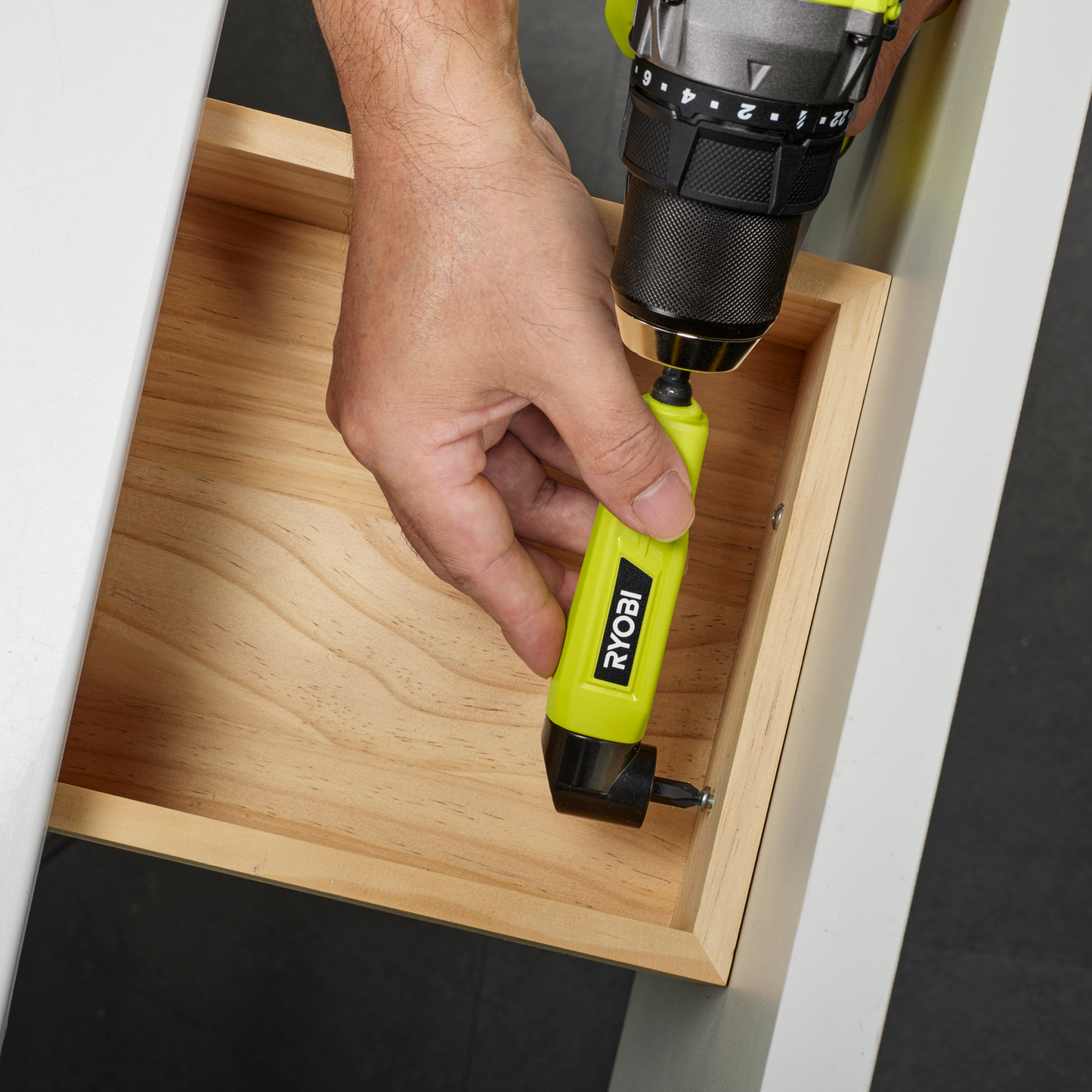 Ryobi Right Angle Drill Adaptor - 90° - 25mm Bit - 2 Piece