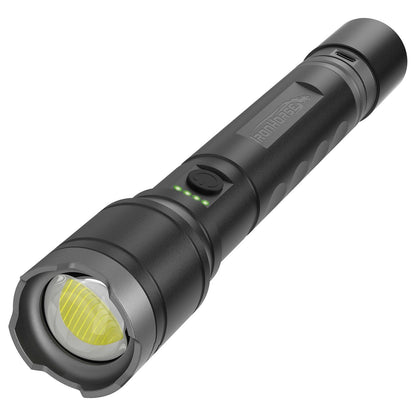 Ironhorse Premium Hybrid Dual Power Torch Flashlight - 2200lm - 300mm
