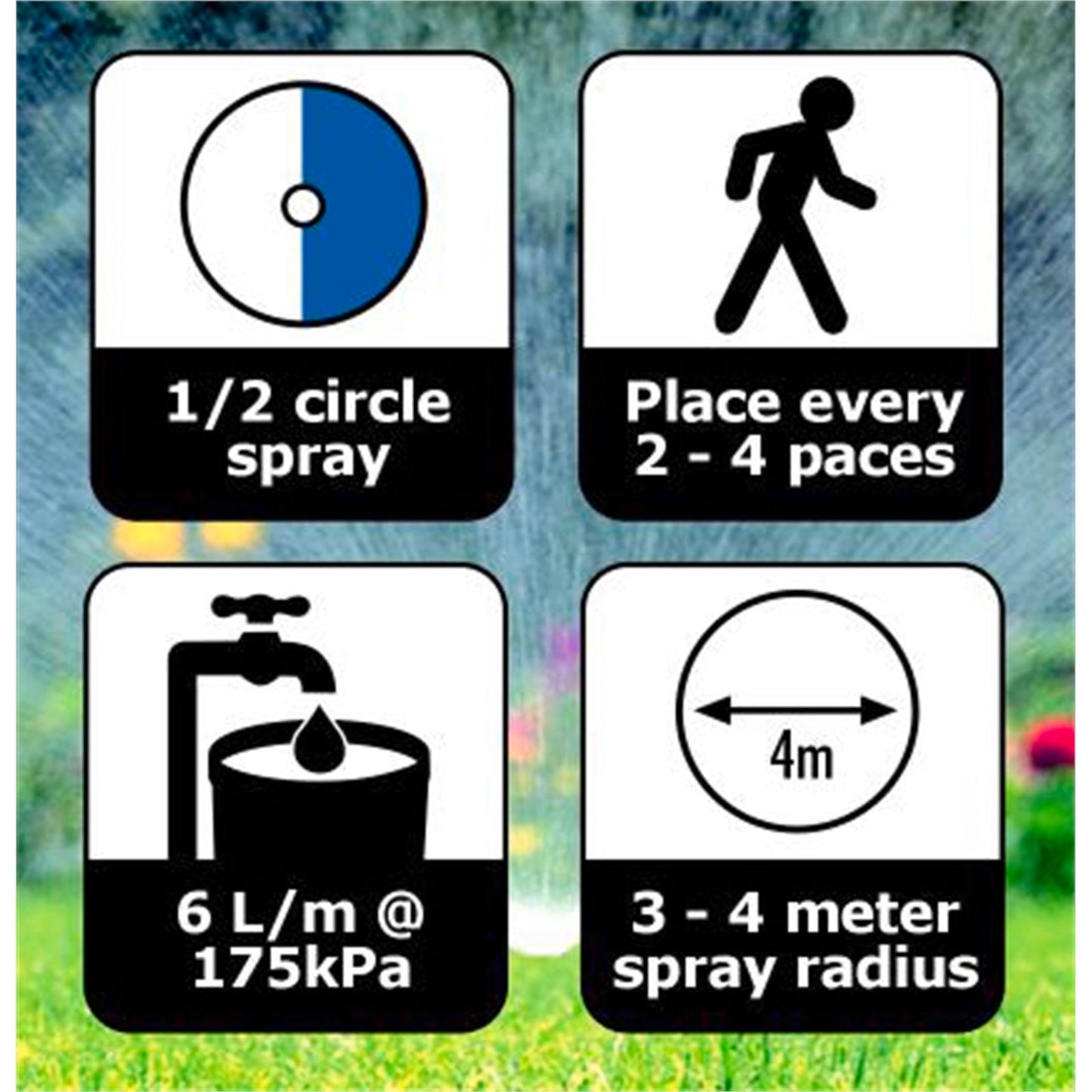 Pope Pop-Up Sprinkler - 50mm - 1/2 Circle