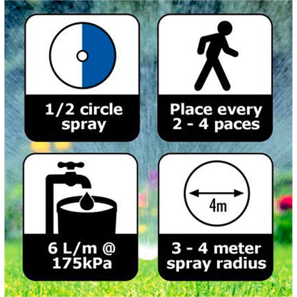 Pope Pop-Up Sprinkler - 50mm - 1/2 Circle