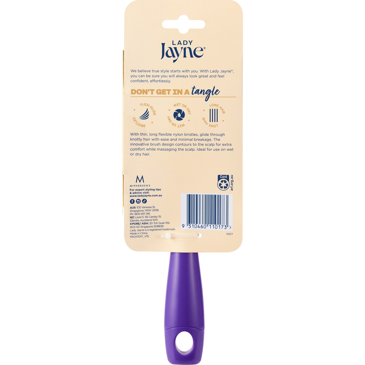 Lady Jayne Flexi-glide Hair Brush Large Each