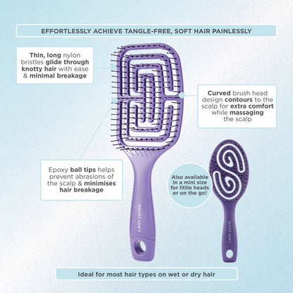 Lady Jayne Flexi-glide Hair Brush Large Each