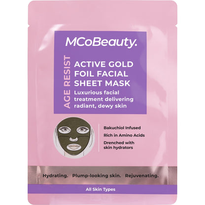 Mcobeauty Age Resist Active Gold Foil Face Sheet Mask Each