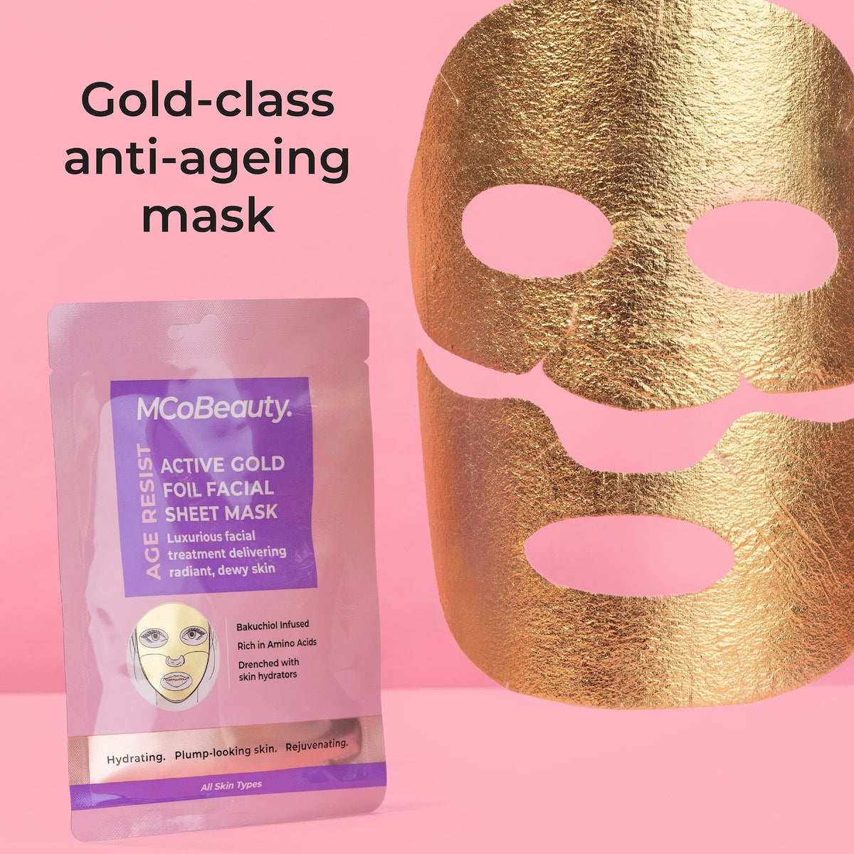 Mcobeauty Age Resist Active Gold Foil Face Sheet Mask Each