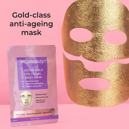 Mcobeauty Age Resist Active Gold Foil Face Sheet Mask Each