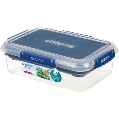 Sistema To Go Rectangle Stax Food Container Assorted 2.2l Each
