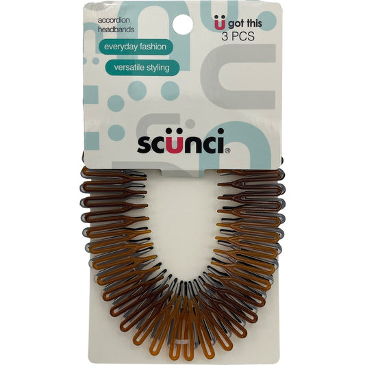 Scunci Accordian Headband 3 pack