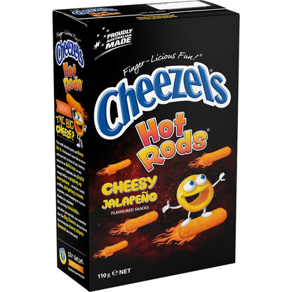 Cheezels Hot Rods Cheesy Jalapeno Flavoured Snacks 110g
