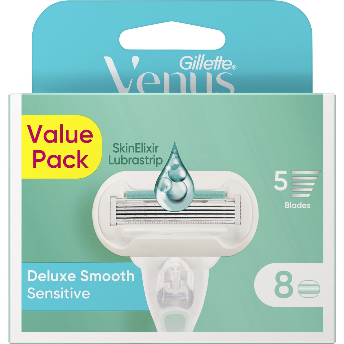 Gillette Venus Deluxe Smooth Sensitive Blades 8 pack
