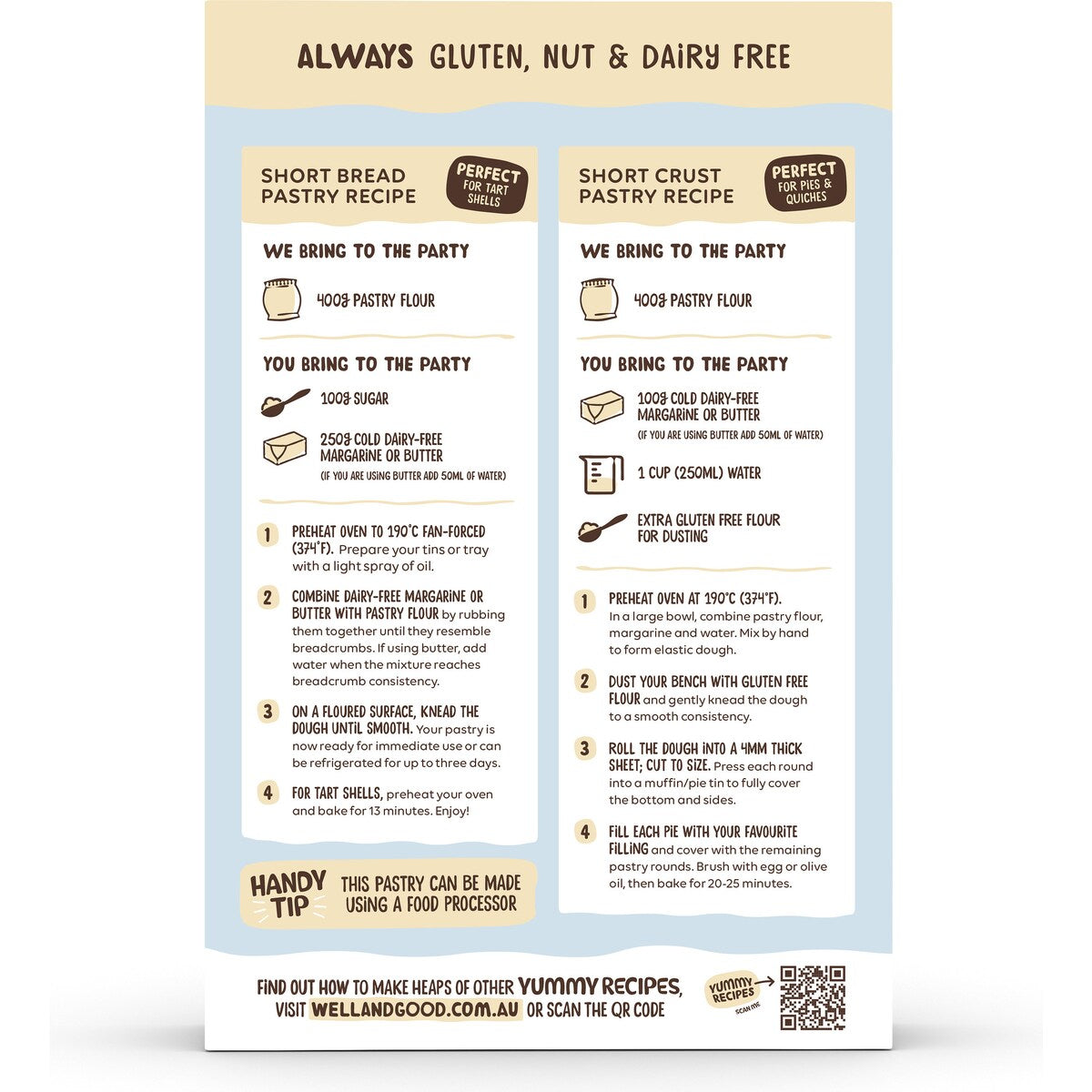 Well & Good Gluten Free Pastry Flour 400g