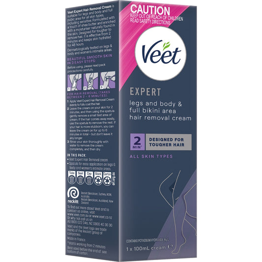 Veet Expert Hair Removal Cream Legs & Body 100mL